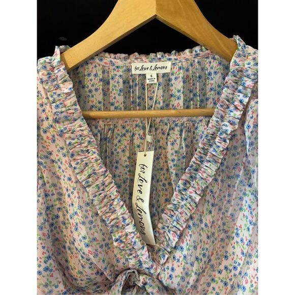 NWT For Love & Lemons Phoebe Floral Cutout Minj Dress Size Small - Picture 5 of 6